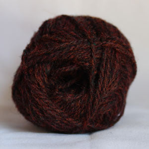 Jamieson & Smith 2ply jumper weight - FC13 Warm red brown