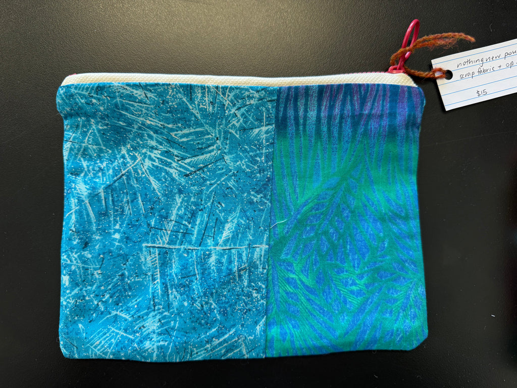 Nothing New Zip Pouch - Blue/Green 1
