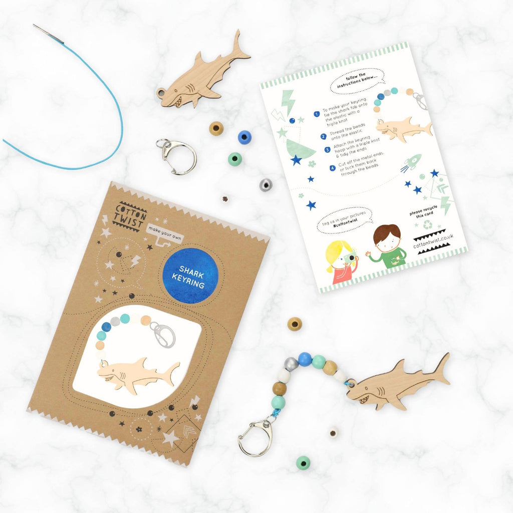 Cotton Twist - Make Your Own Shark Keyring Kit