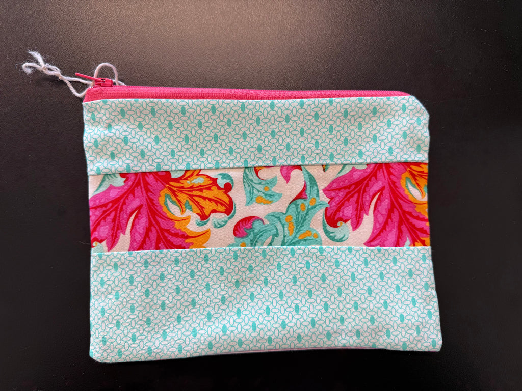 Nothing New Zip Pouch - Teal Spot