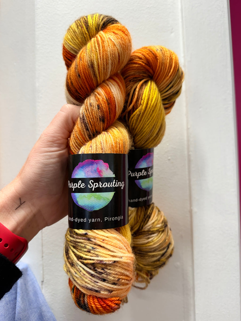 Re-loved: Purple Sprouting BFL DK "Sunrise"