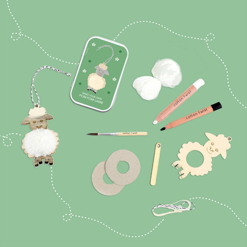 Cotton Twist - Make Your Own Pom Pom Lamb Gift Kit