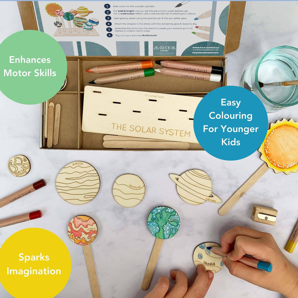 Solar System Using Yarn Cotton Twist - Solar System Craft Kit β Holland Road Yarn Company