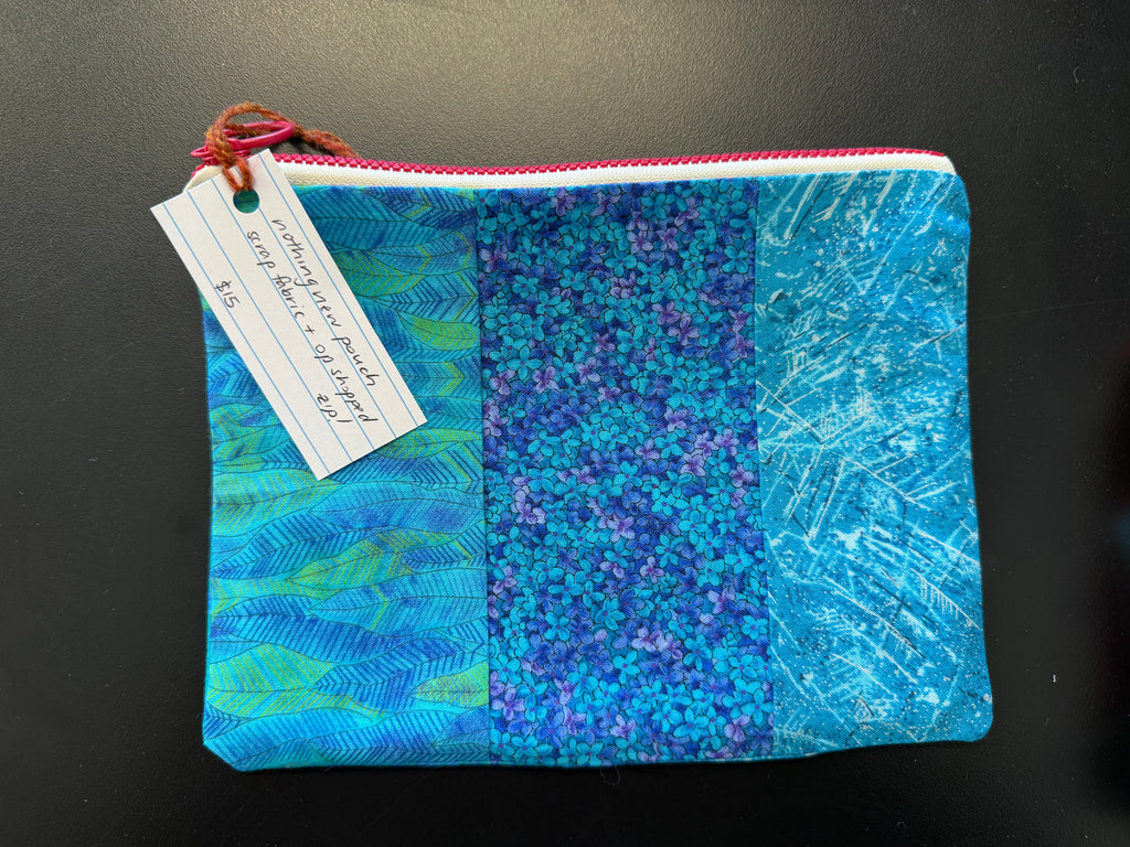 Nothing New Zip Pouch - Blue/Green 1