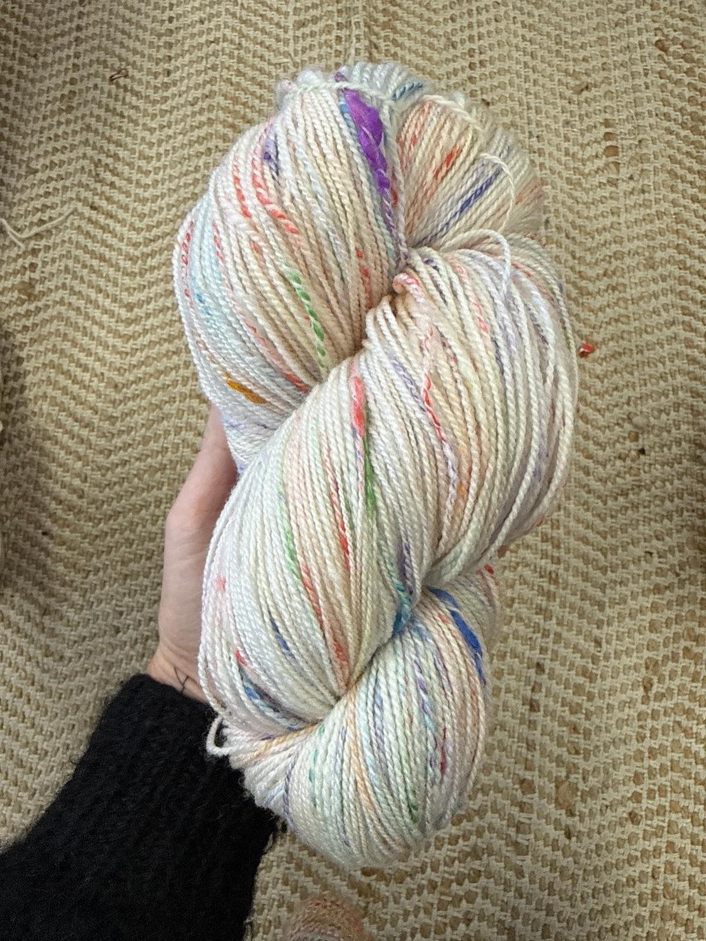 Re-loved: Corriedale, merino, silk noil handspun