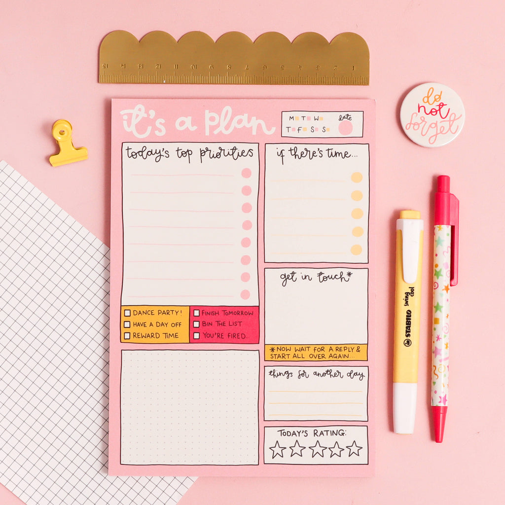 Oh, Laura A5 notepad - daily planner - it’s a plan