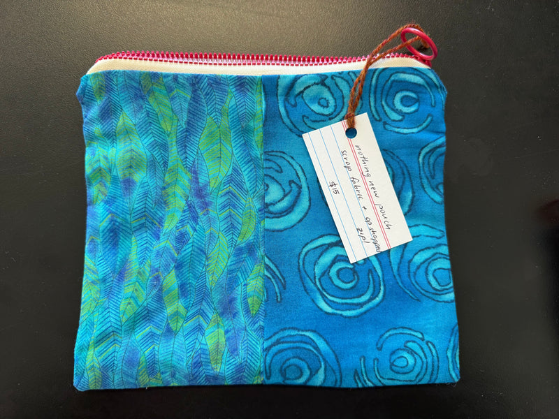 Nothing New Zip Pouch - Blue/Green 2