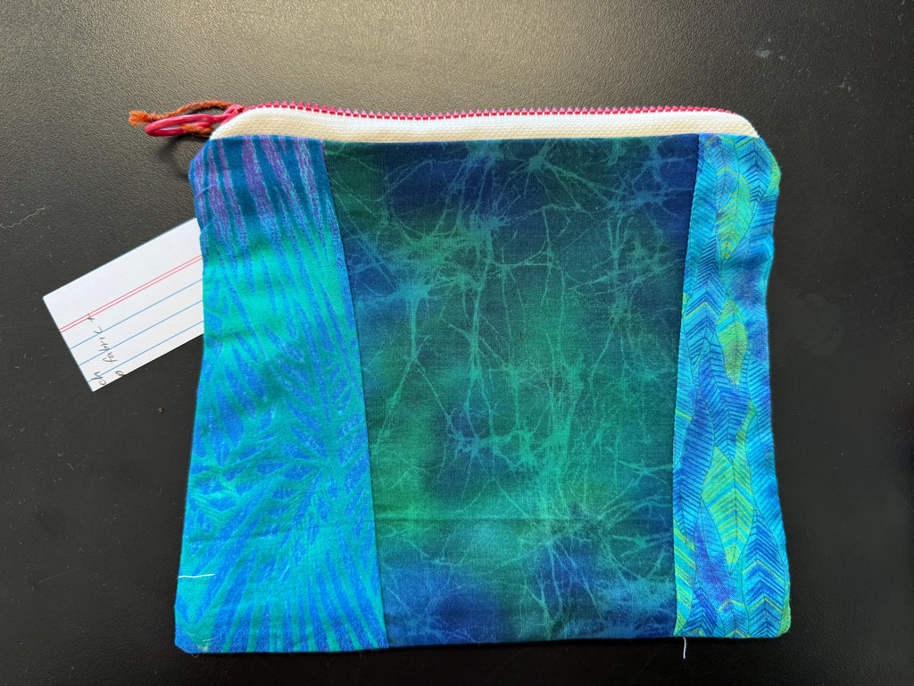 Nothing New Zip Pouch - Blue/Green 2