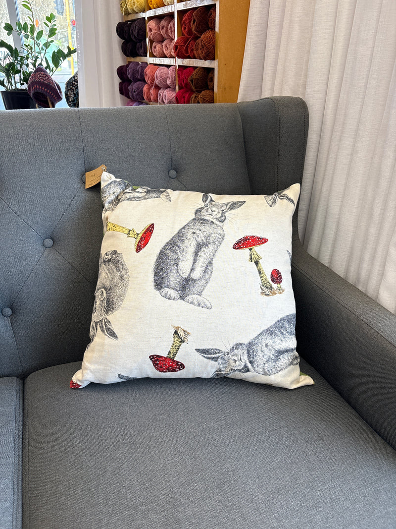 Sage Goods cushion - Rabbits linen and wool