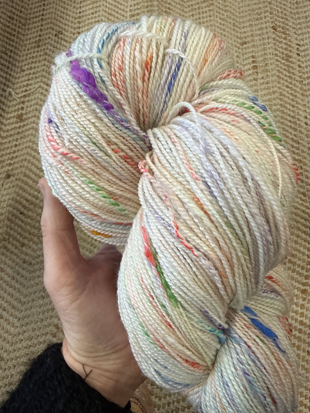 Re-loved: Corriedale, merino, silk noil handspun