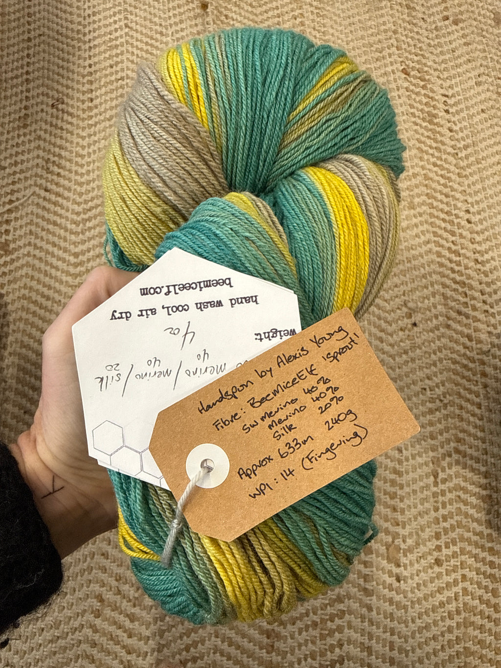 Re-loved: BeeMiceElf: 'Sprout' Handspun