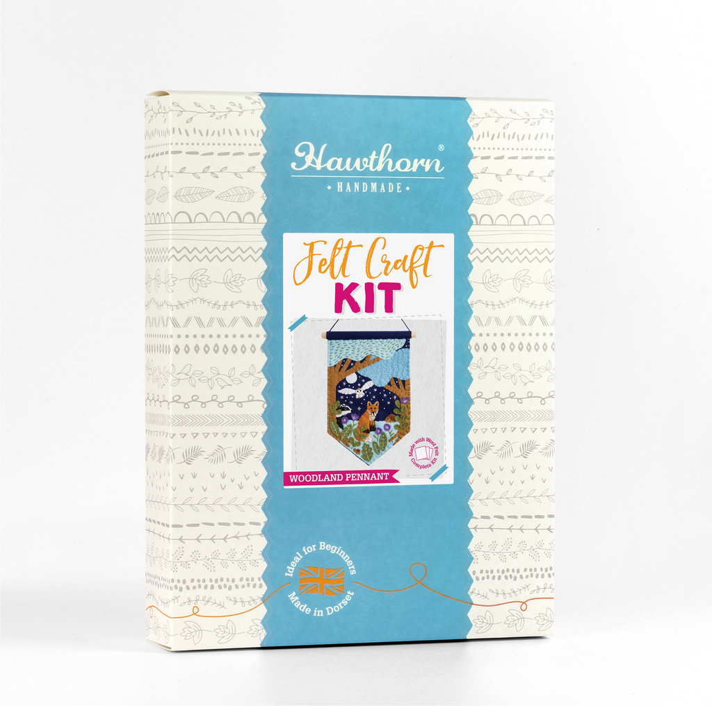 Hawthorn Handmade felt craft kit packaging on a white background
