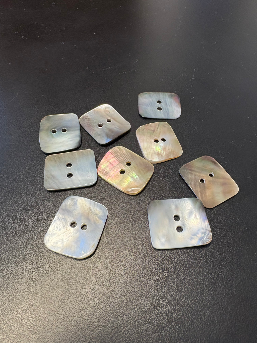 Mother of pearl rectangle 2 hole button