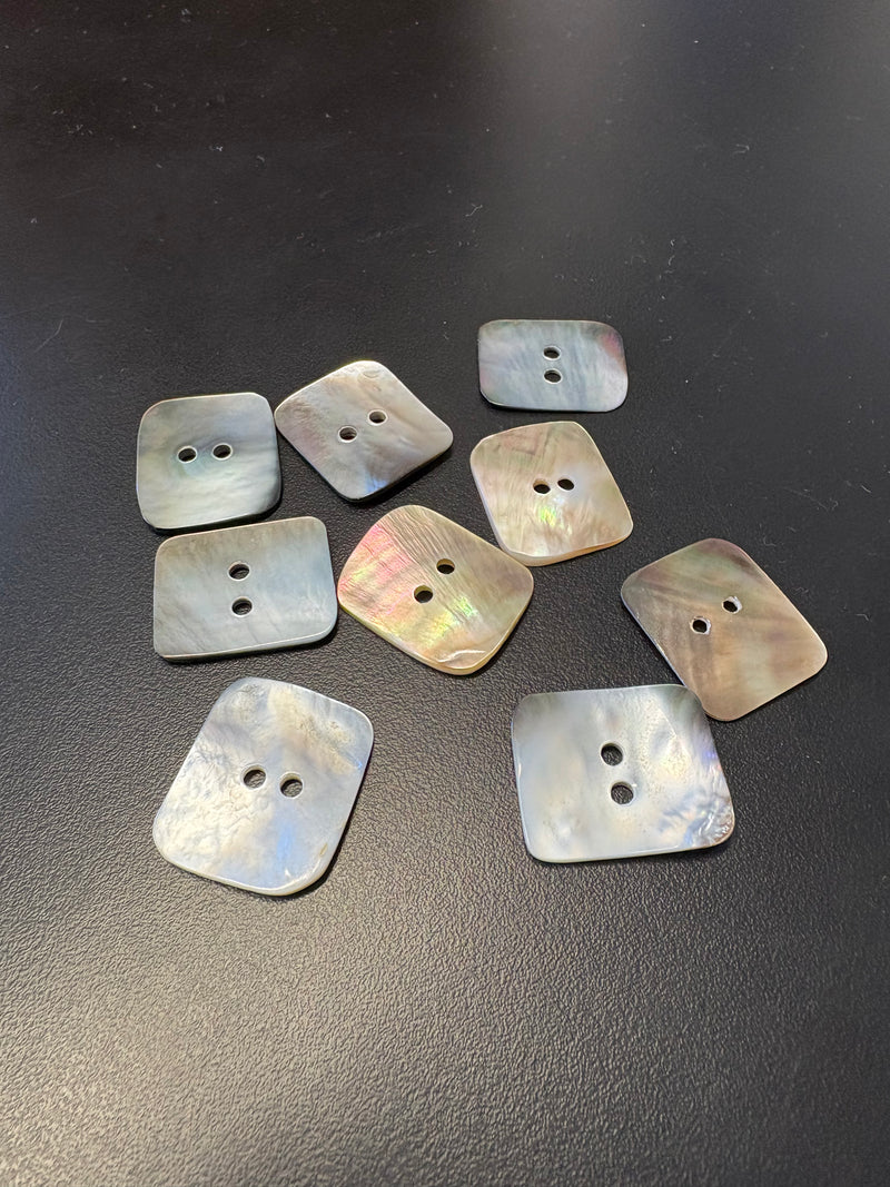 Mother of pearl rectangle 2 hole button
