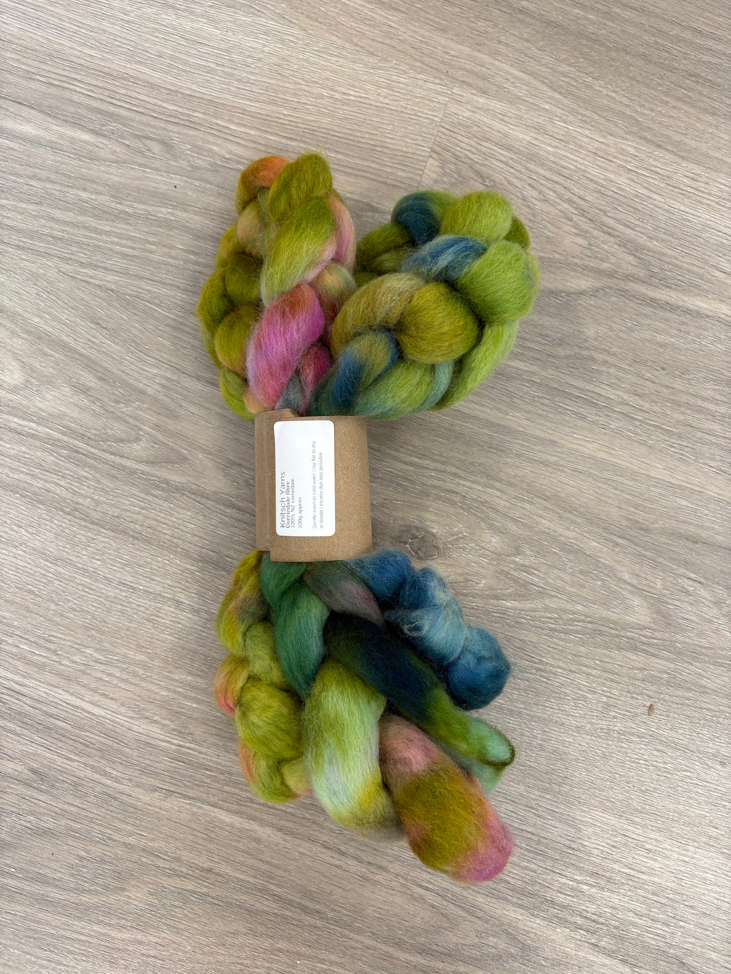 Knitsch hand-dyed Corriedale fibre - Monet's Garden