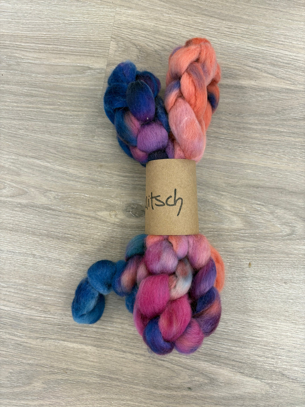 Knitsch hand-dyed Corriedale fibre - Abstraction