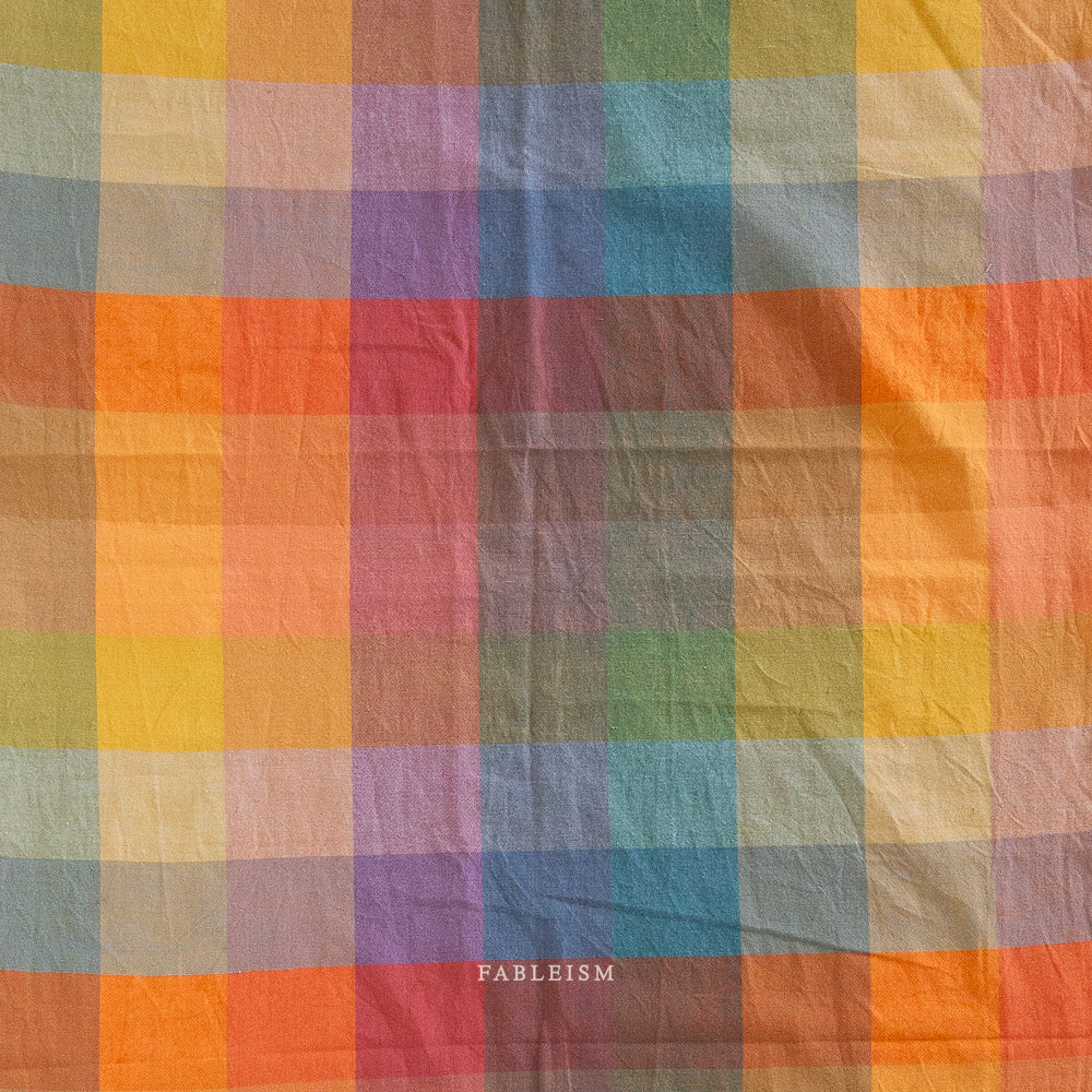 Wide Happy Checkers Bold - Fableism Fabric