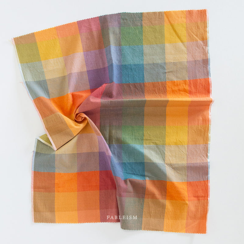 Wide Happy Checkers Bold - Fableism Fabric