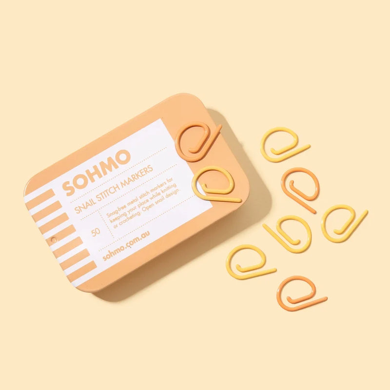 SOHMO Snail Stitch Markers - Open Swirl Markers for Knitting and Crochet