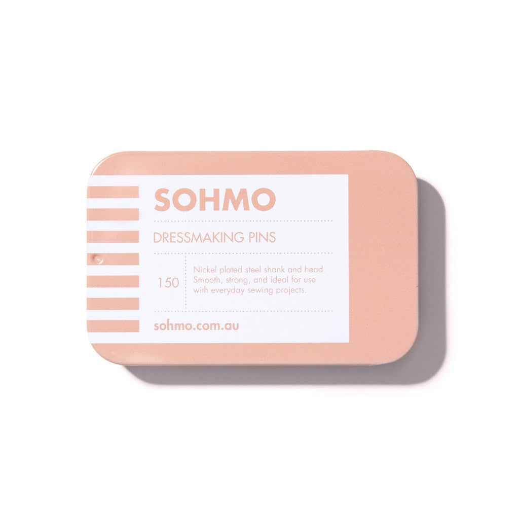 SOHMO Dressmaking Pins — Pack of 150 Nickel-Plated Steel Pins in Reusable Tin