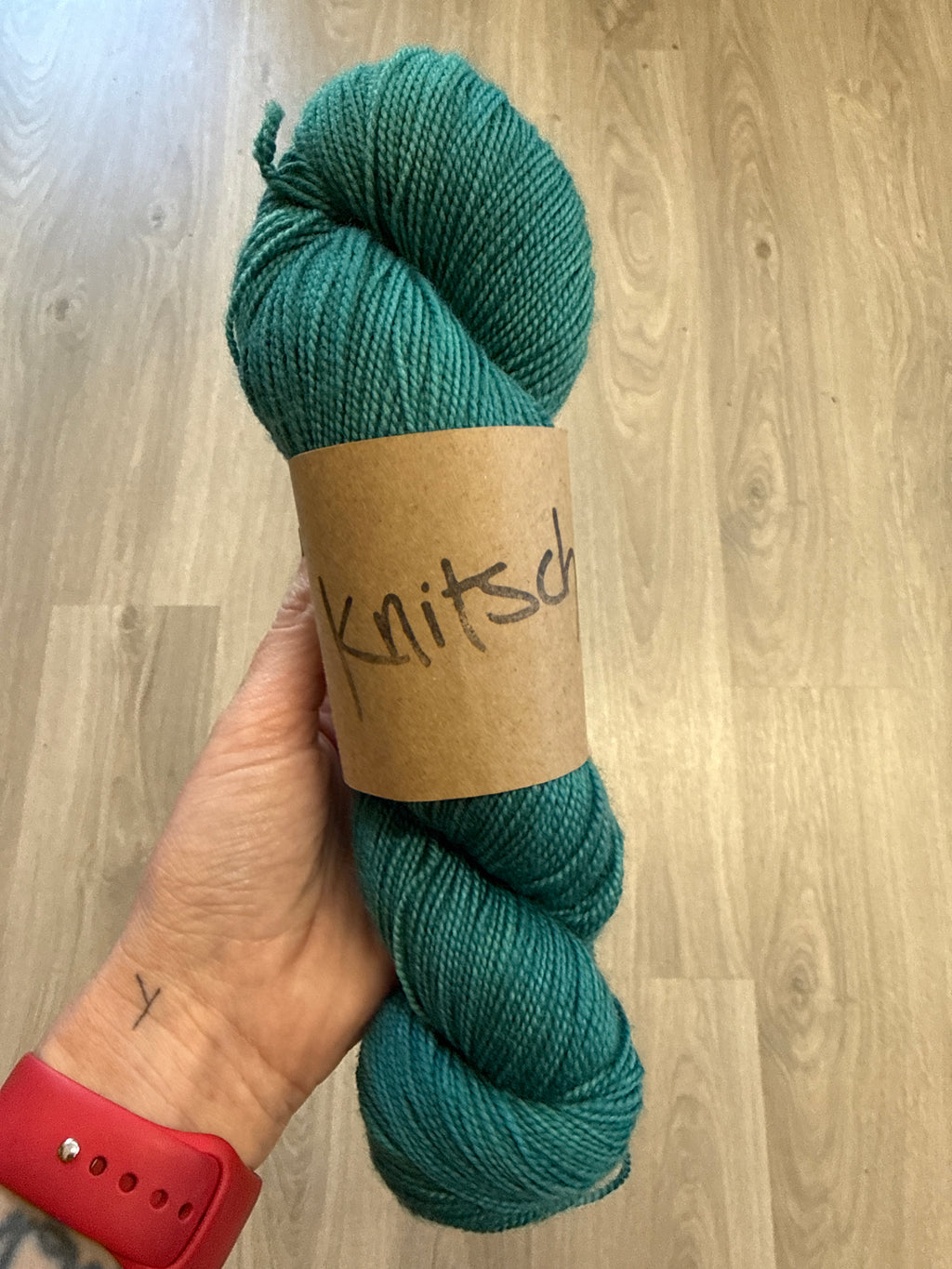 Knitsch Yarns High Twist Sock - Teal is a Neutral