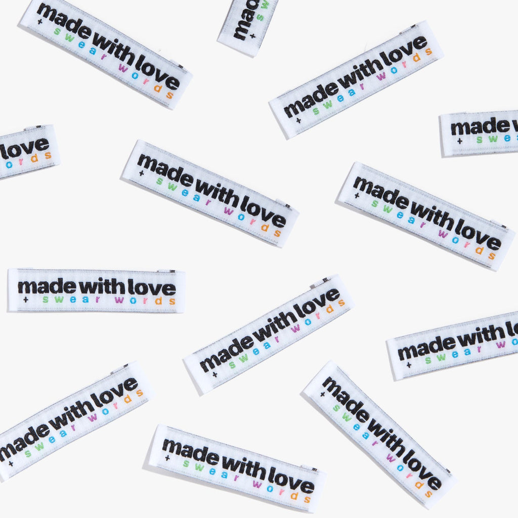 Made With Love and Swear Words - Kylie & the Machine sew-in labels